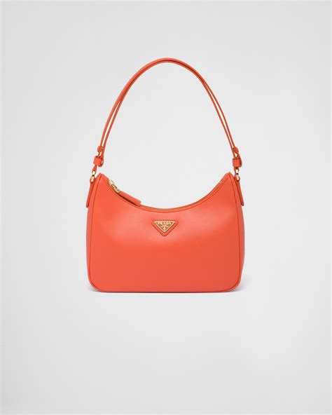 prada saffiano hobo|Orange Prada Re.